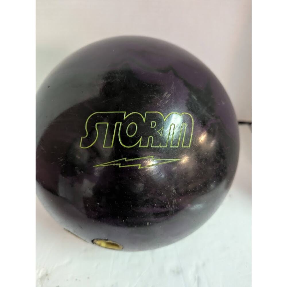 Storm Mix Urethane Bowling Ball 12lbs Purple Black Silver Swirl Spare Ball